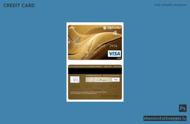 Beispielvorschau der Croatia OTP Banka Visa Gold Kreditkarte